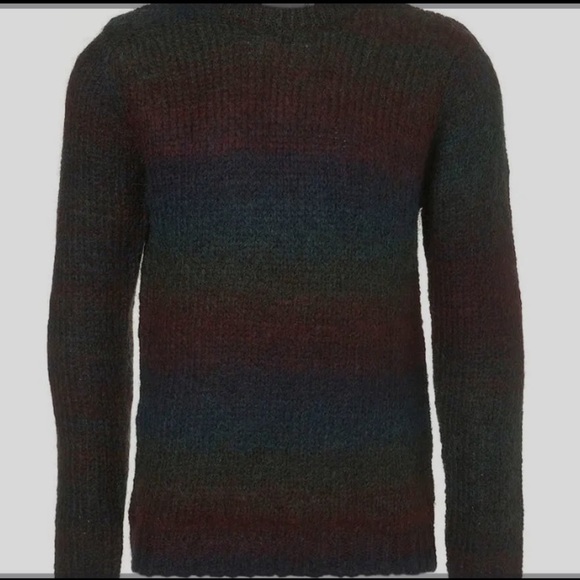 Topman knitwear ombré goat hair sweater - Picture 3 of 14
